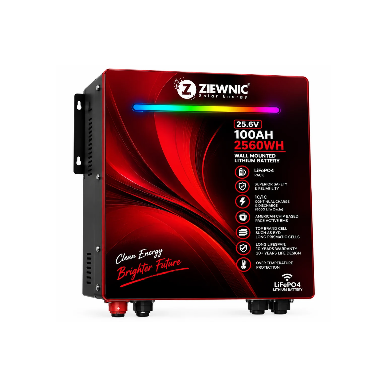 25.6V 100Ah Wall Mounted Lithium Battery